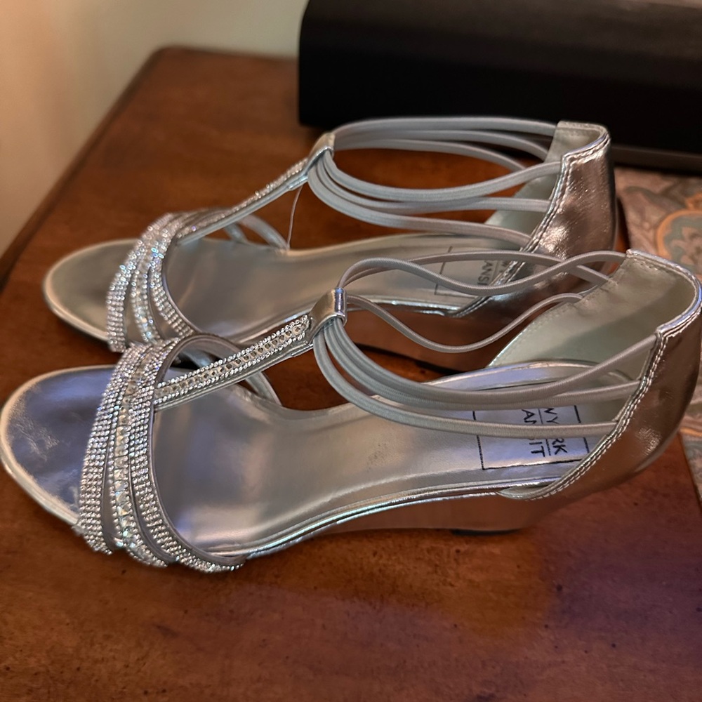 New York Transit Silver Rhinestone Sandals